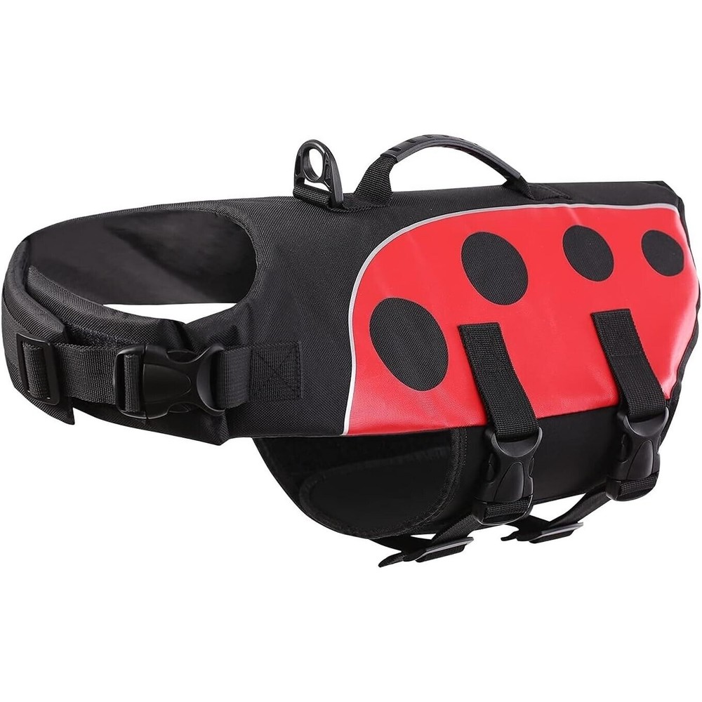 ASENKU Dog Life Jacket Pet Safety Vest Ripstop Flotation Pet Swimsuit, Size M - Picture 4 of 9